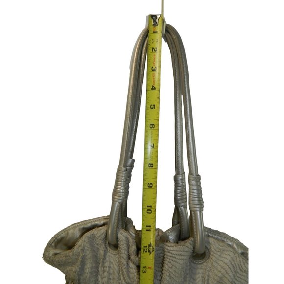 Edgy Boho Katherine Kwei Eternity Knot Dbl Layer Fringe Metallic Handbag Purse - Picture 2 of 16